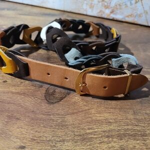 Stylish 1970s Style Multicolor Women's Leather Belt